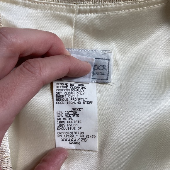 Jessica McClintock Vintage Bridal Blazer Size 10 - Picture 12 of 13